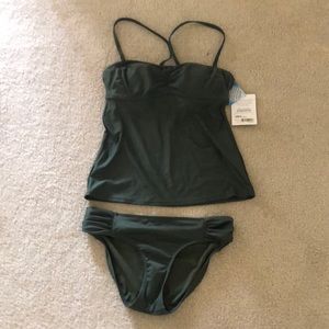 Athleta tankini swimsuit. Olive green.